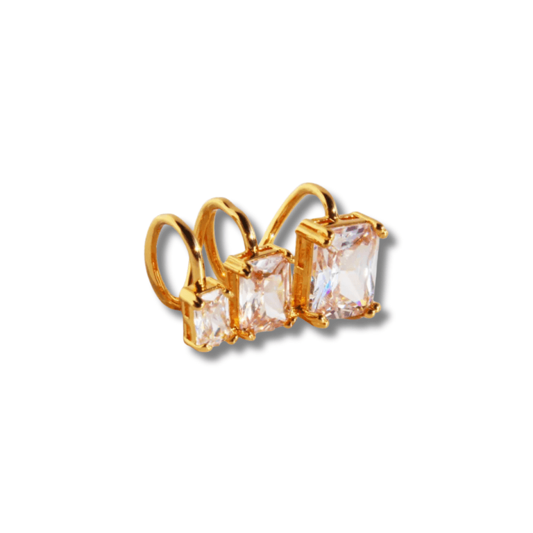 Aria Three Dimension 24k Altın Kaplama Earcuff