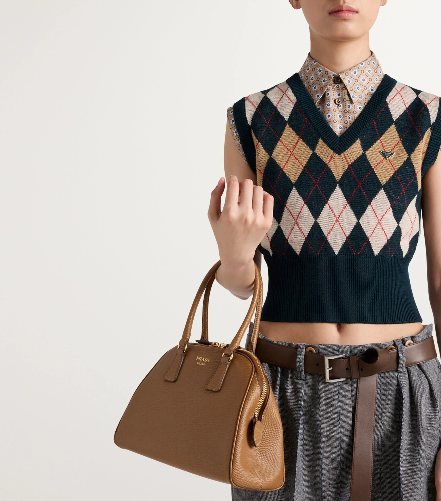 Büyük Saffiano Deri Çanta