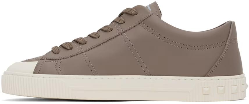 Taupe Cityplanet Calfskin Sneakers