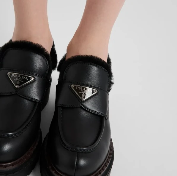 İçi Tüylü Deri Kadın Loafer