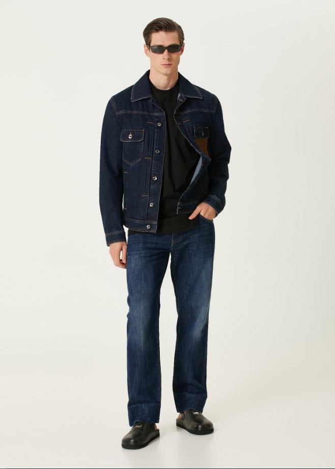 Lacivert Denim Erkek Ceket