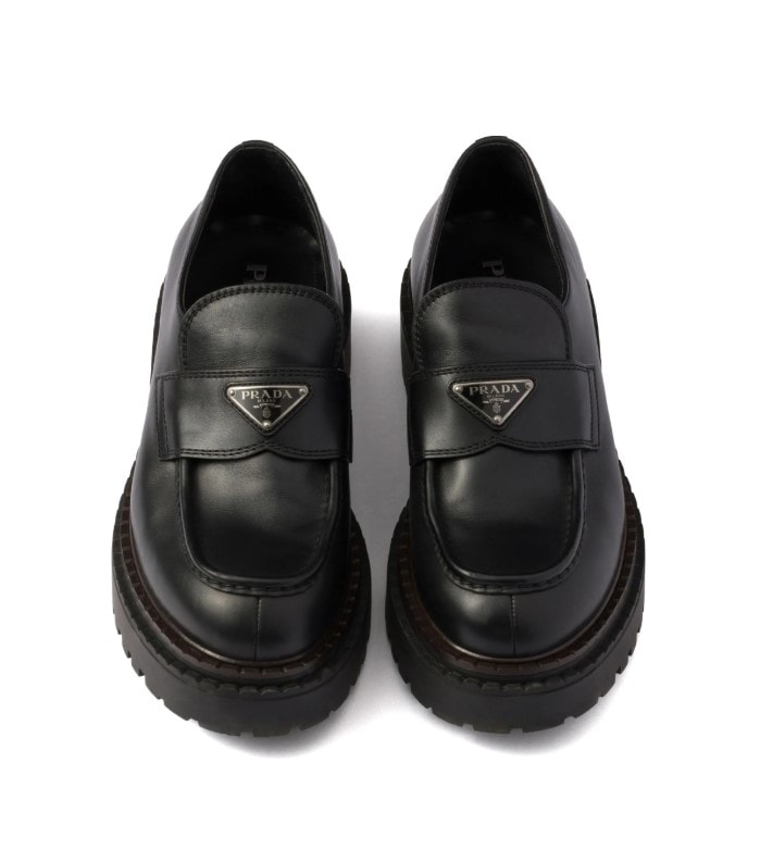 Deri Metal Logolu Erkek Loafers