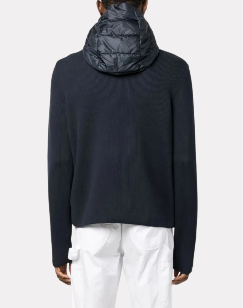 Lacivert Kolu Triko Erkek Mont