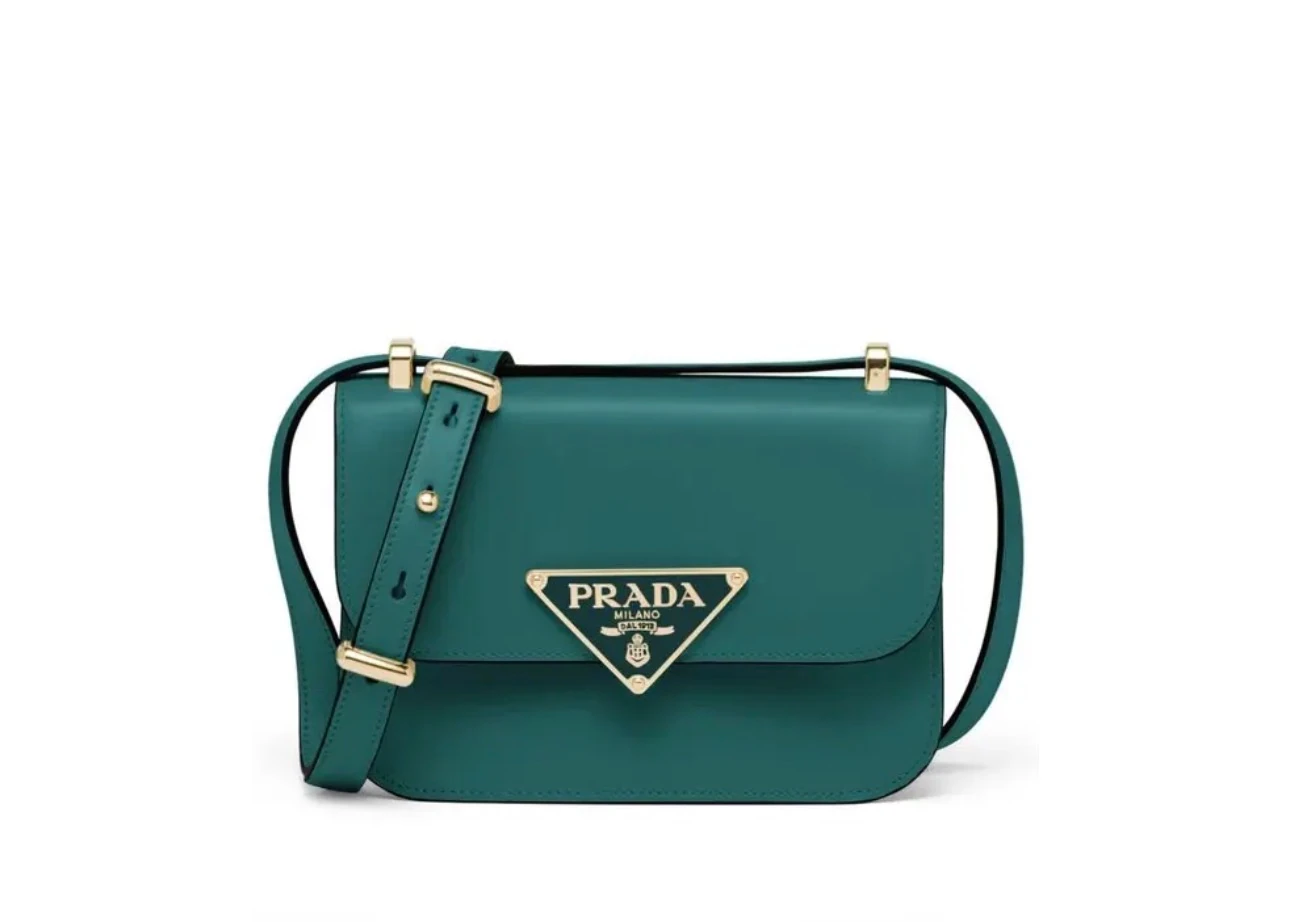 Amblemli Saffiano Deri Omuz Çantası