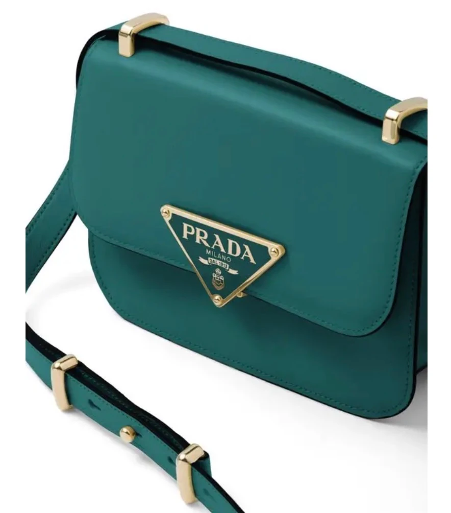 Amblemli Saffiano Deri Omuz Çantası