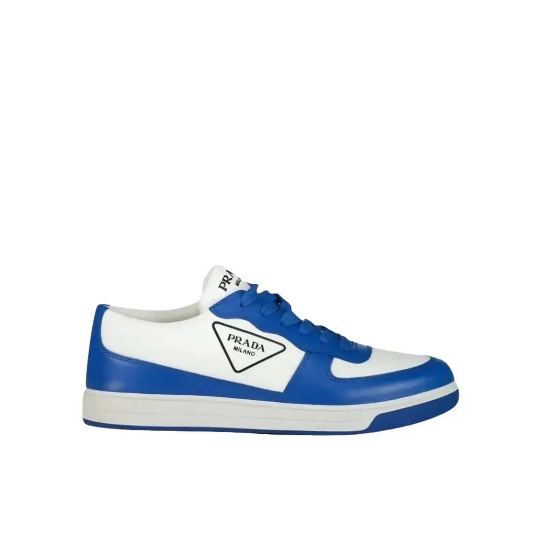 Triangle Logo Brushed Leather Loafers