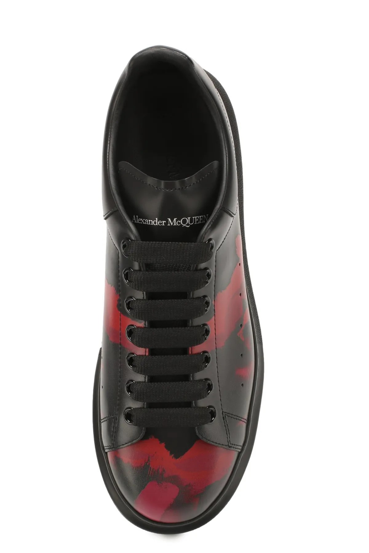 Desen detaylı Erkek deri sneakers