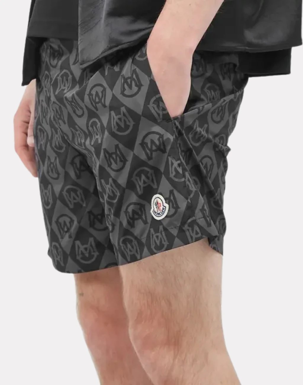 Monogram Desenli  Deniz Şortu