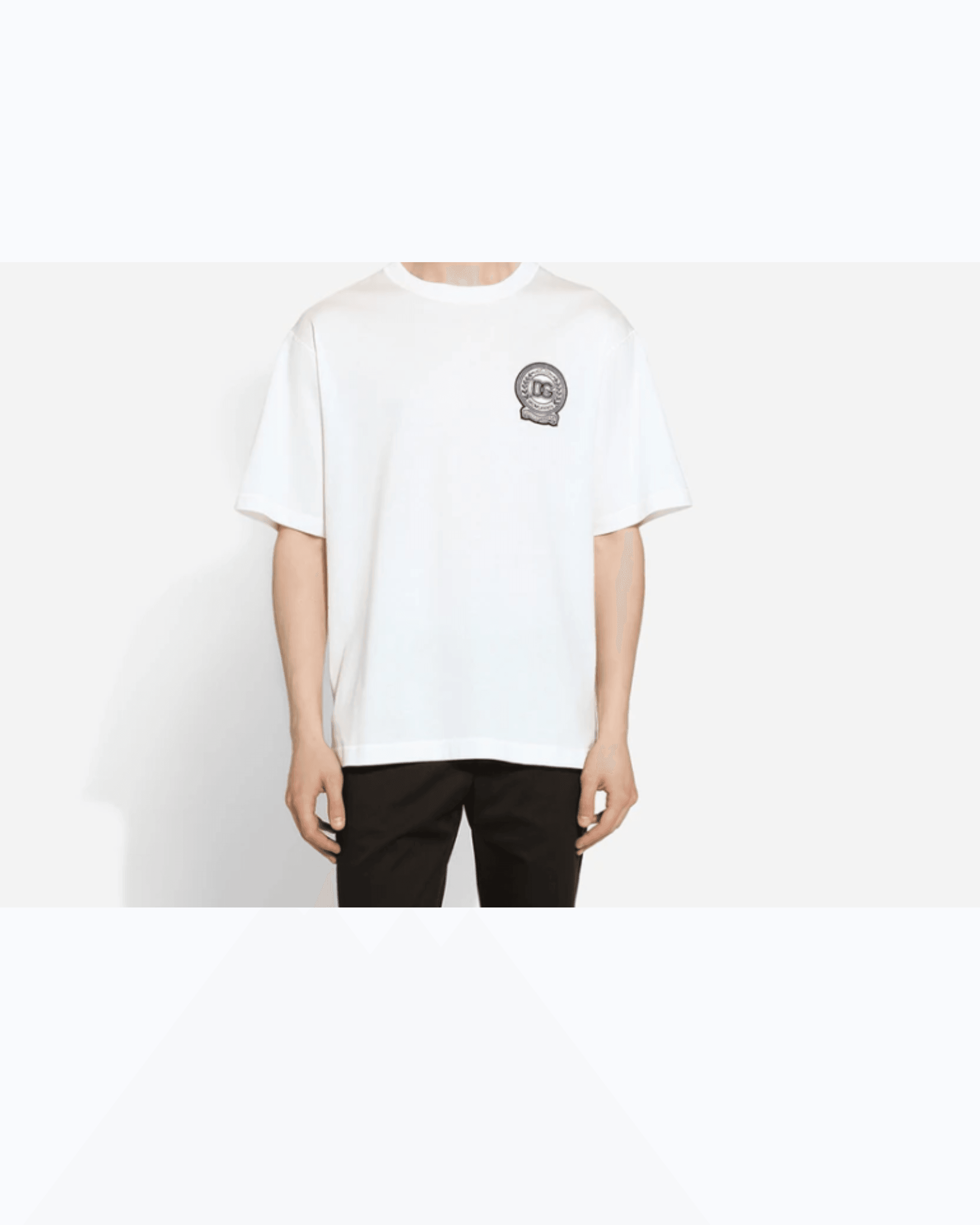 Beyaz Kabartma Logo Detaylı T-shirt