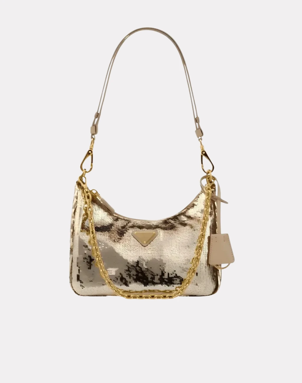 Payetli Metal Logolu Kolaltı ve Postacı  Çanta