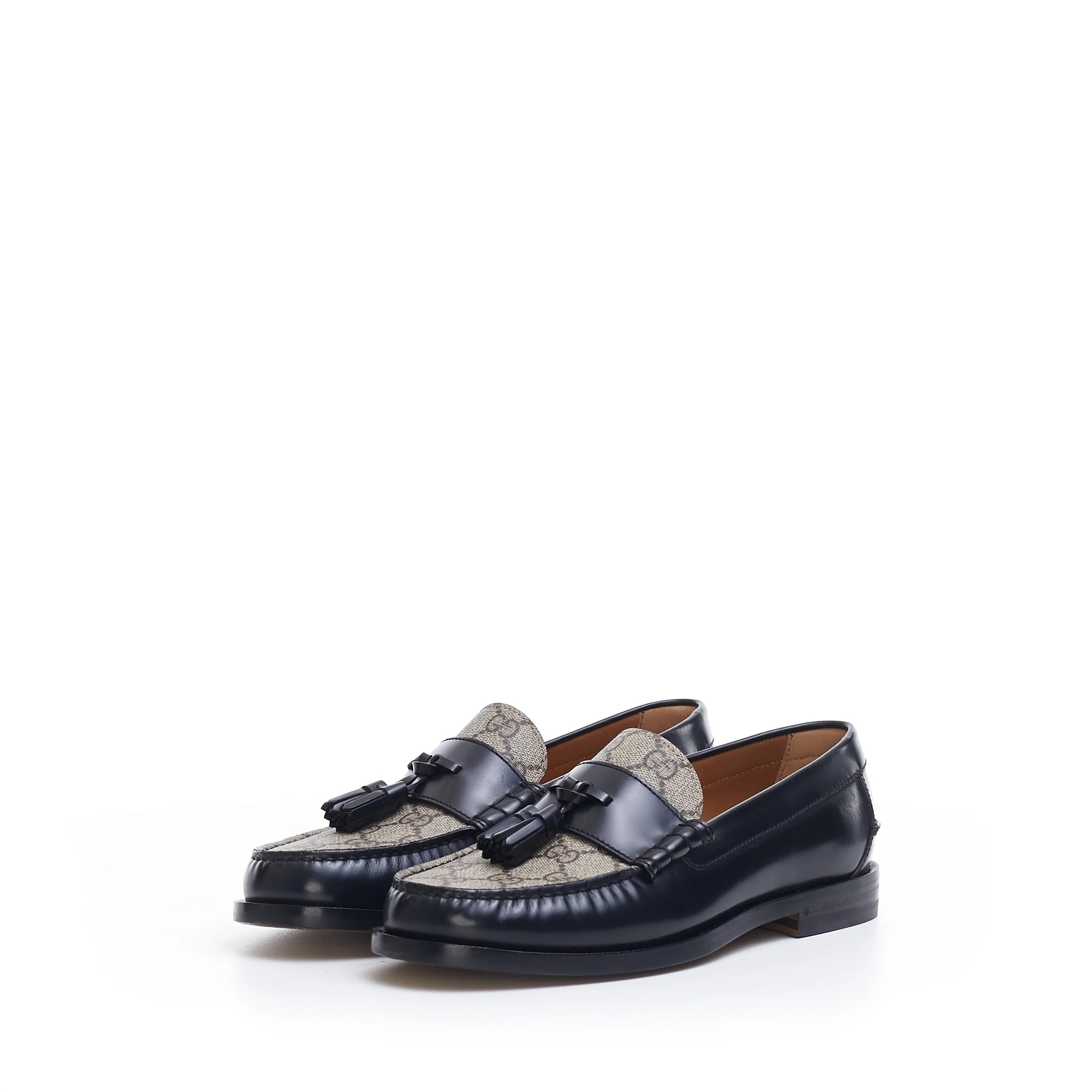 GG Loafer With Tassel In Black Leather