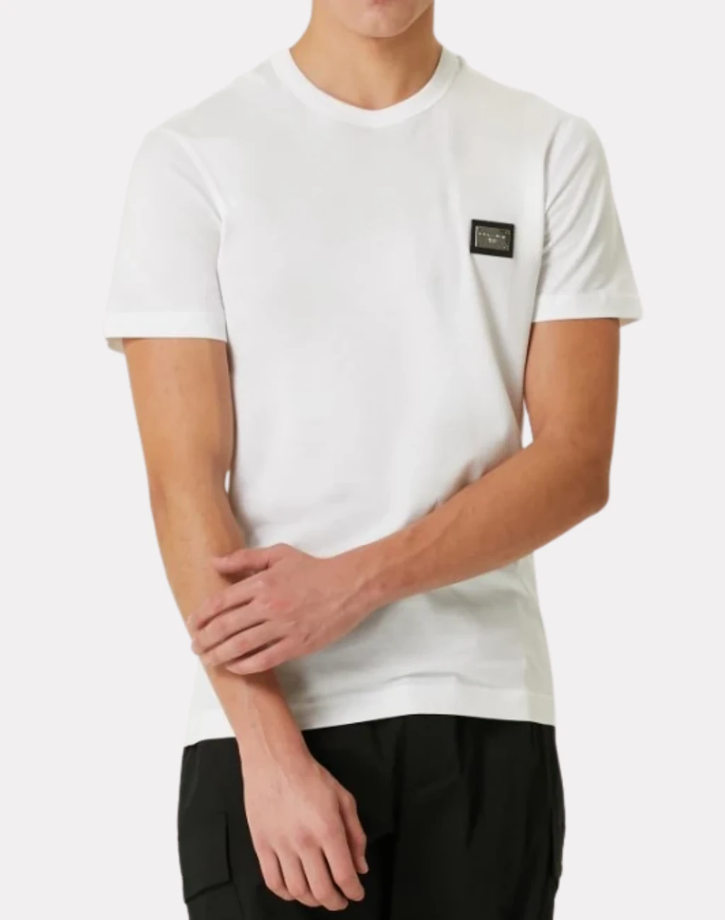 Beyaz Logo Detaylı T-shirt