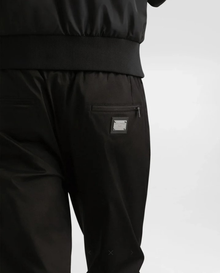 Siyah Logo Detaylı Erkek Pantolon
