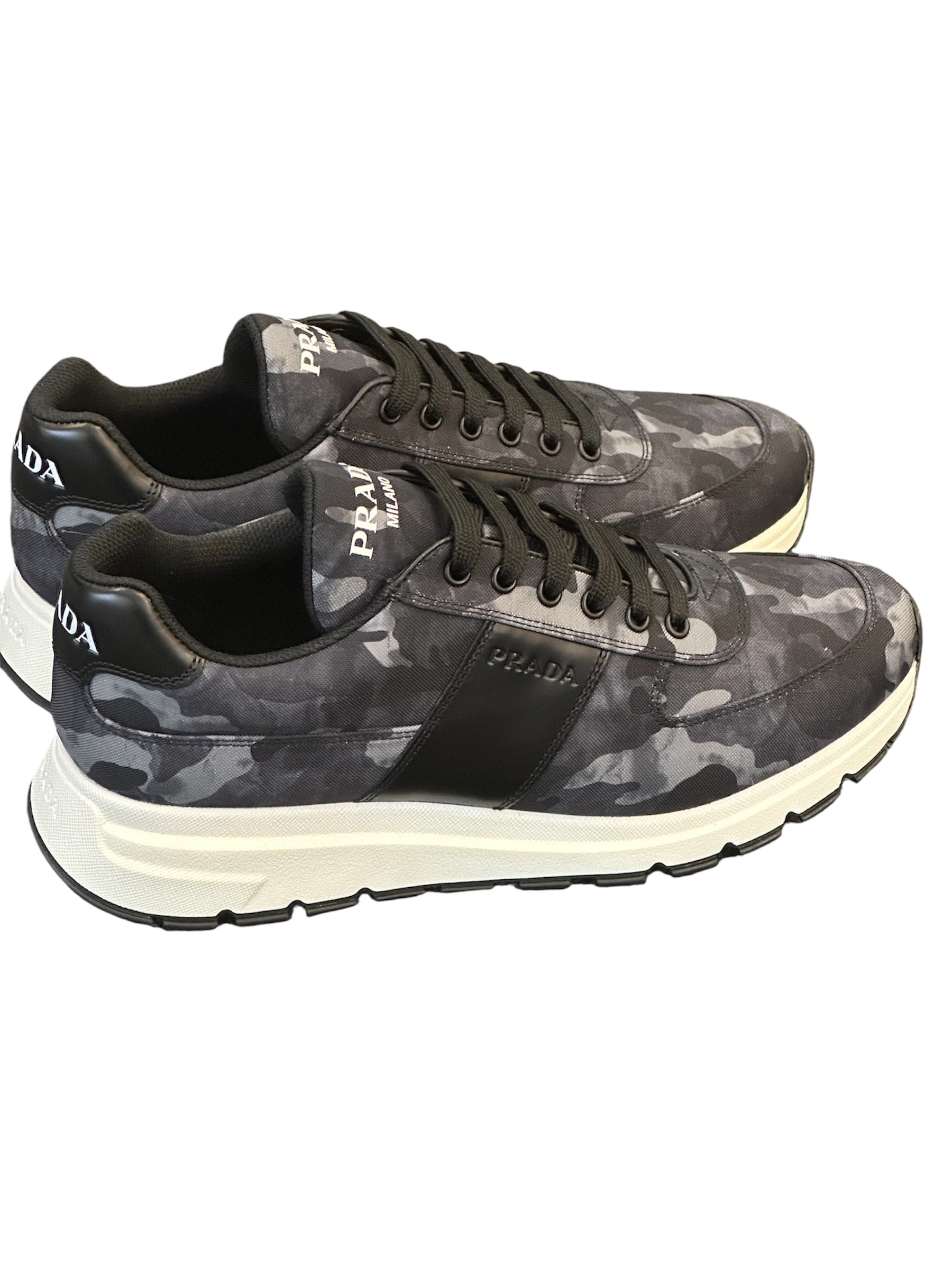 Kamuflaj Kumaş Deri Detaylı Erkek Sneaker
