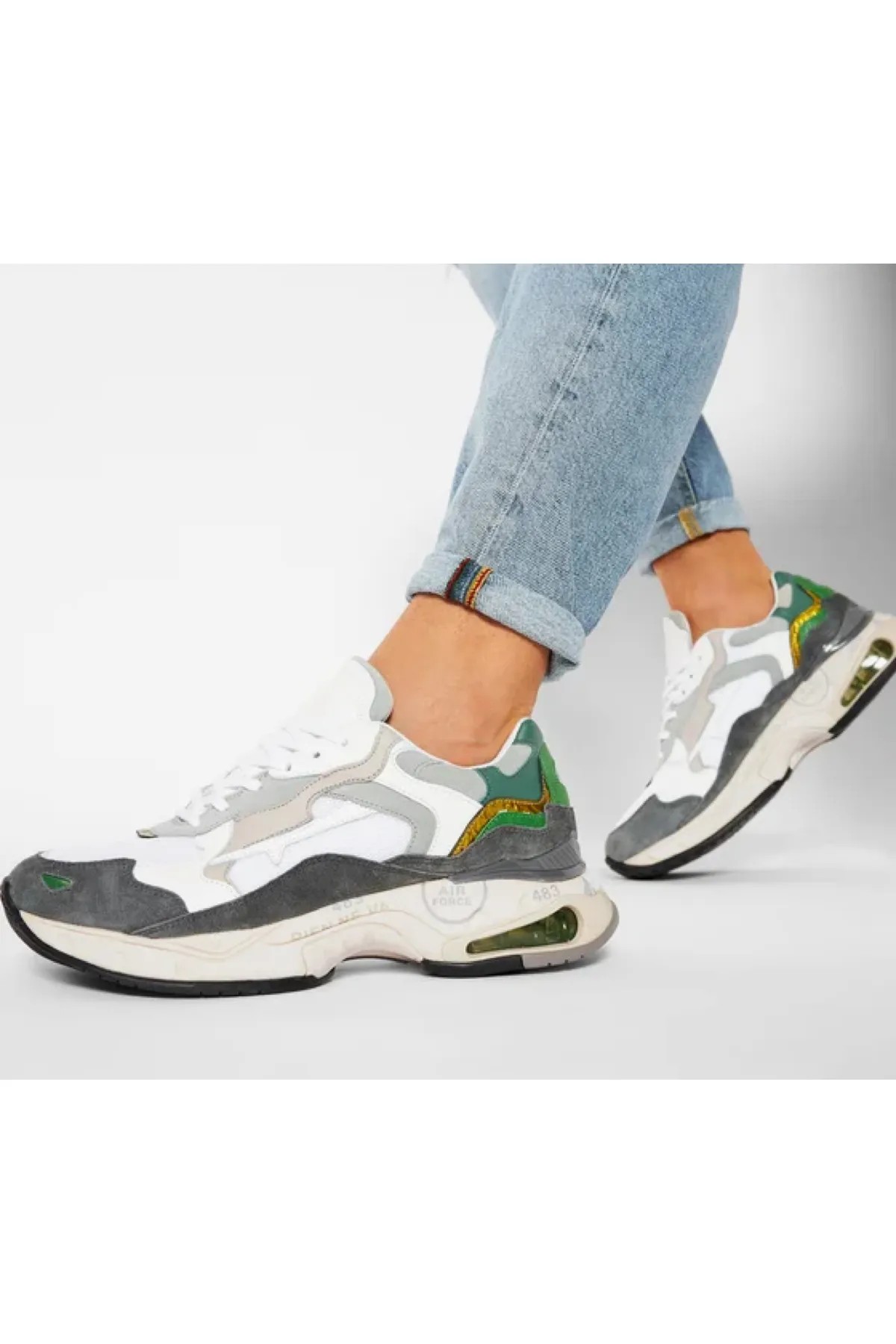 Sharky Air Çok Renkli Kalın Taban Erkek Sneaker