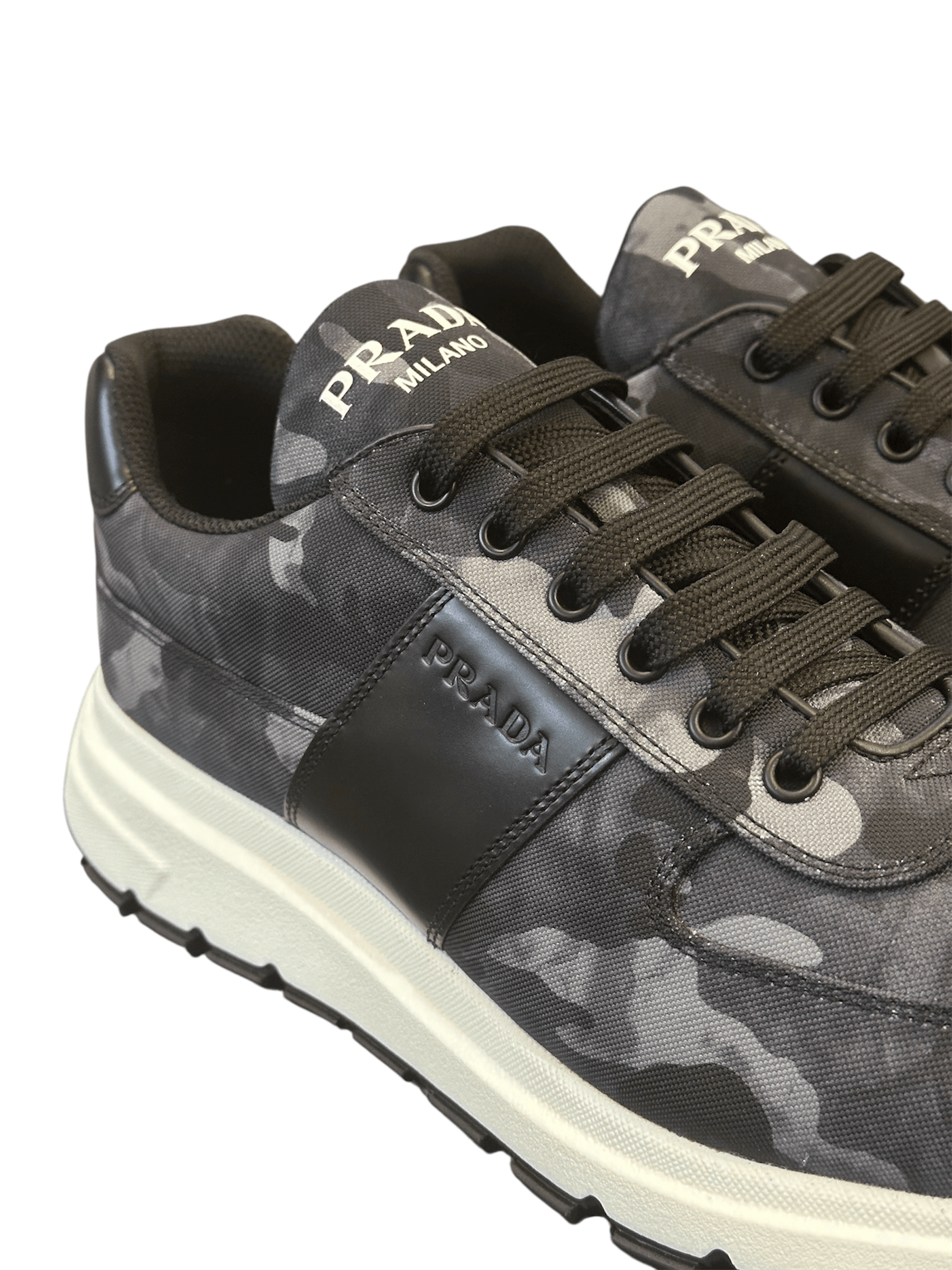 Kamuflaj Kumaş Deri Detaylı Erkek Sneaker