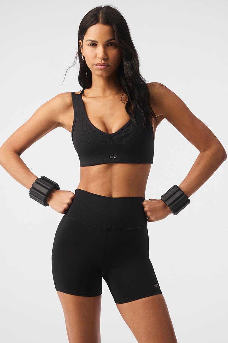 Airlift Ribbed Jump Start V-neck Bra