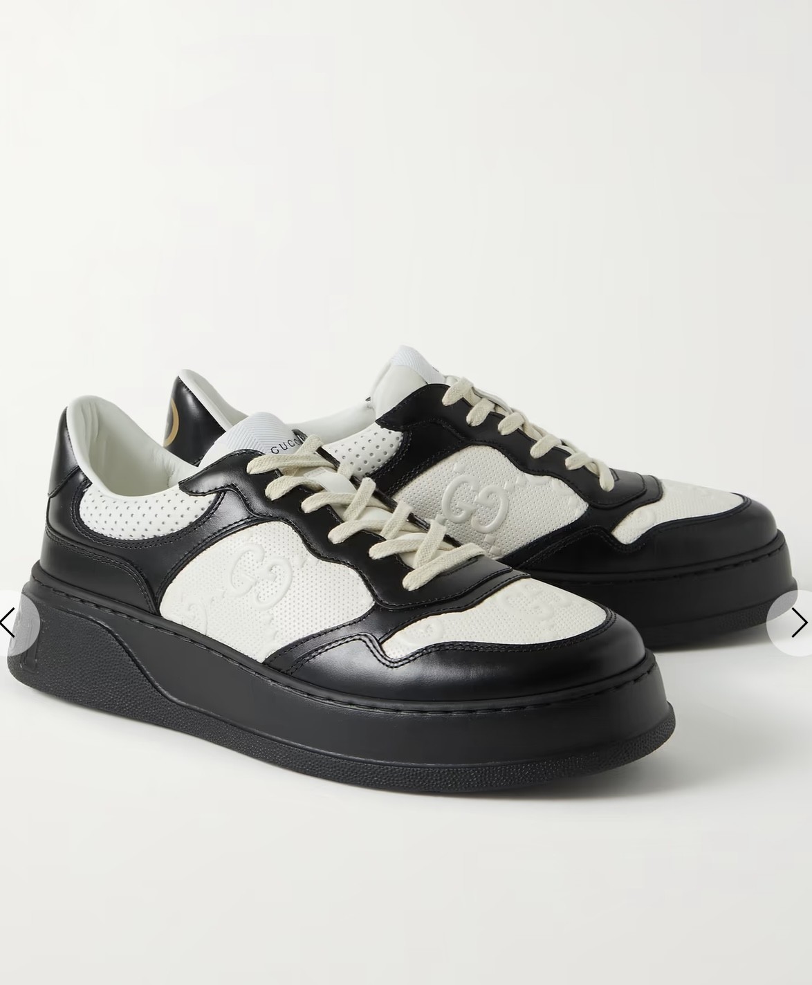 Logo-Embossed Perforated Leather Sneakers