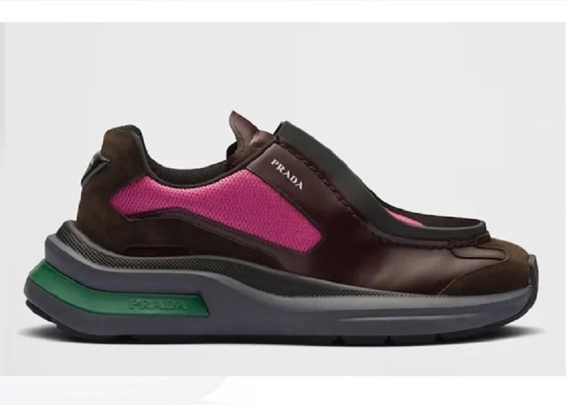 Panelli Yuvarlak Burunlu Kalın Taban Sneakers