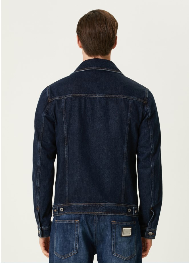 Lacivert Denim Erkek Ceket