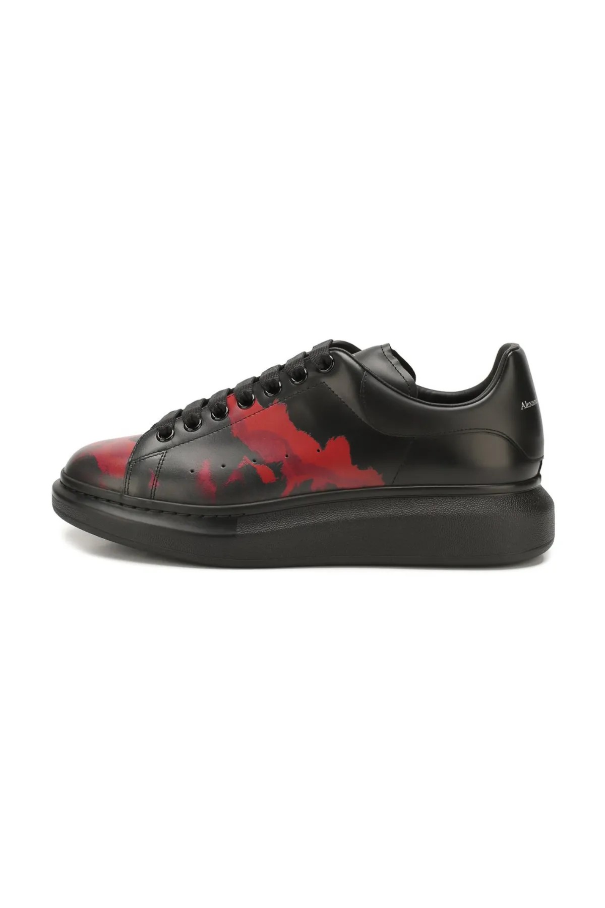 Desen detaylı Erkek deri sneakers