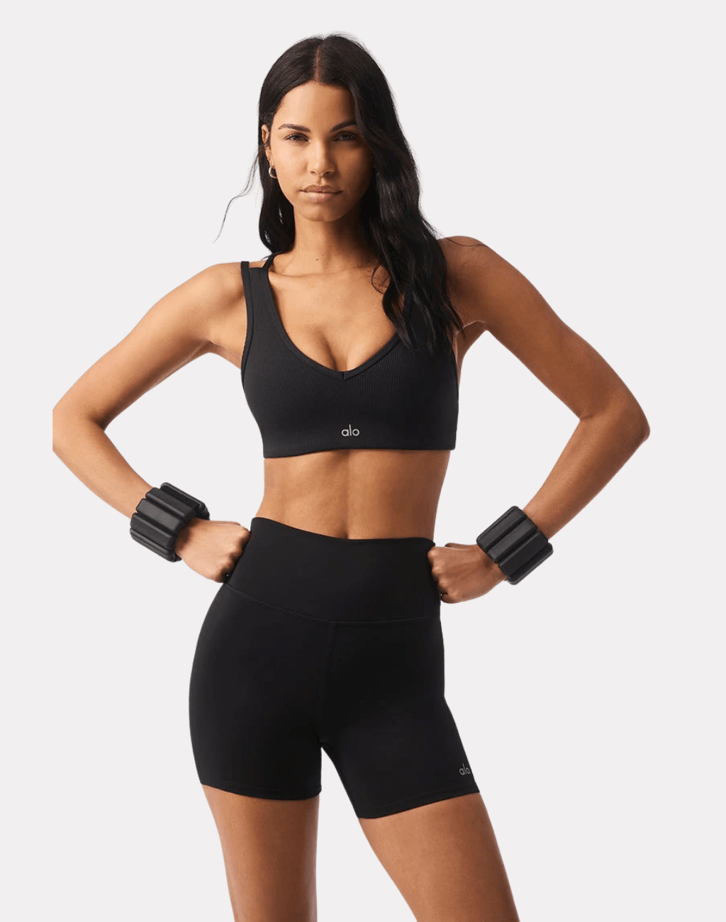 Airlift Ribbed Jump Start V-neck Bra - S