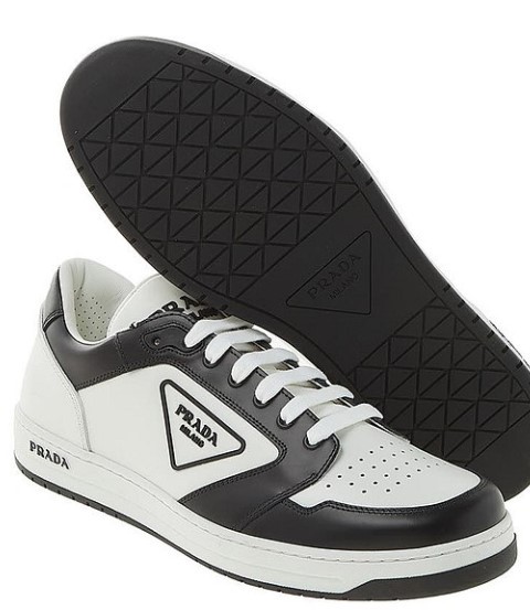 District Leather Sneakers In White/Black