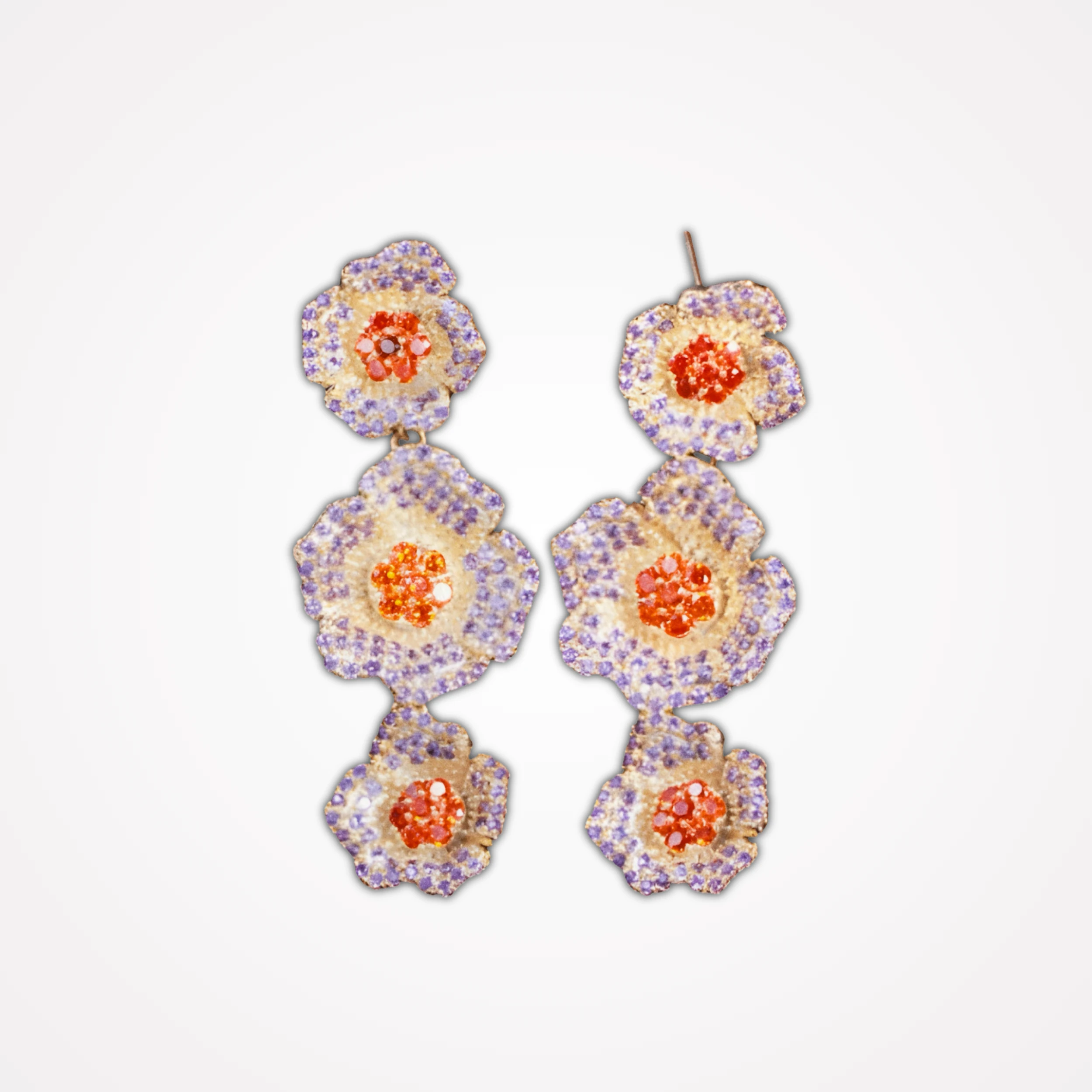 Purple Champagne Moments Zirkon Küpe