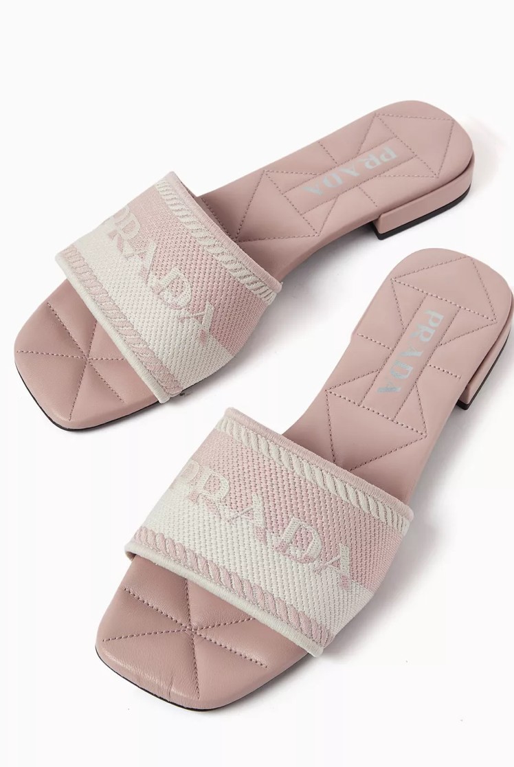 Logo Flat Slide Sandals