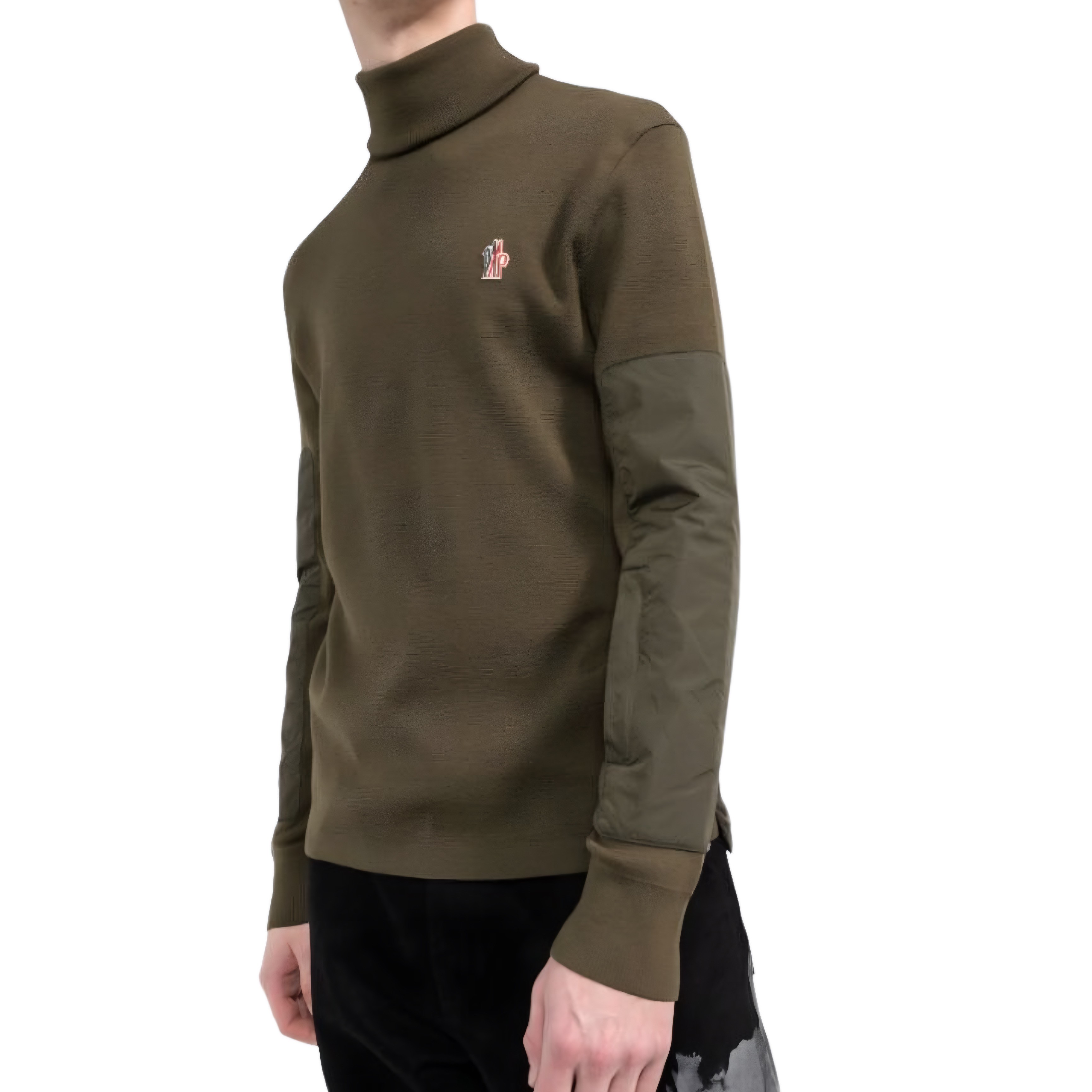 Panelled logo-patch Knitted Jumper