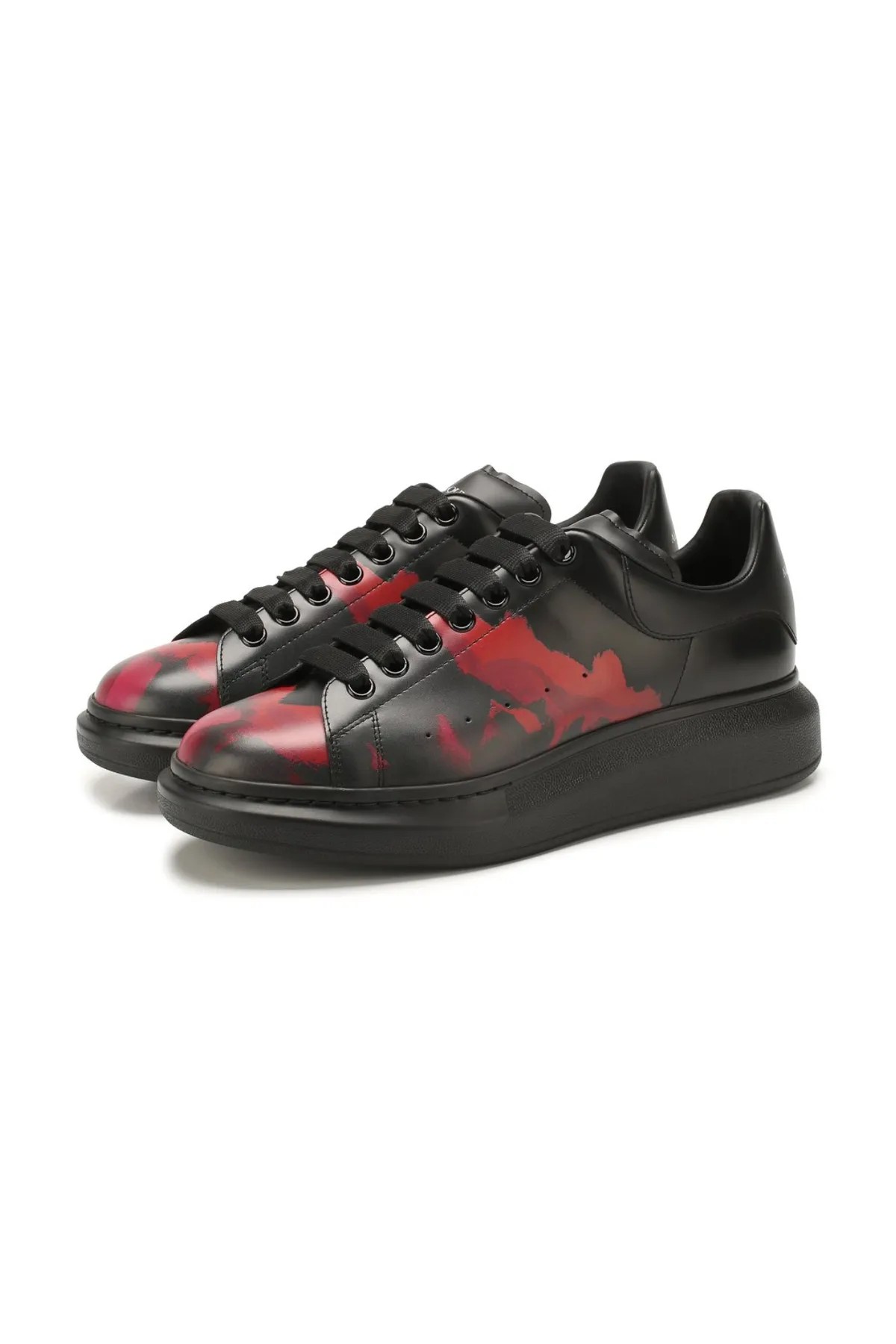 Desen detaylı Erkek deri sneakers