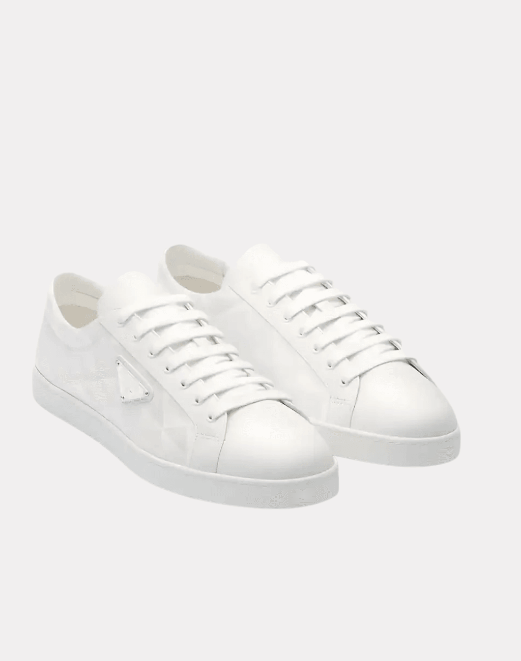 Deri ve Desenli Beyaz Erkek Sneaker