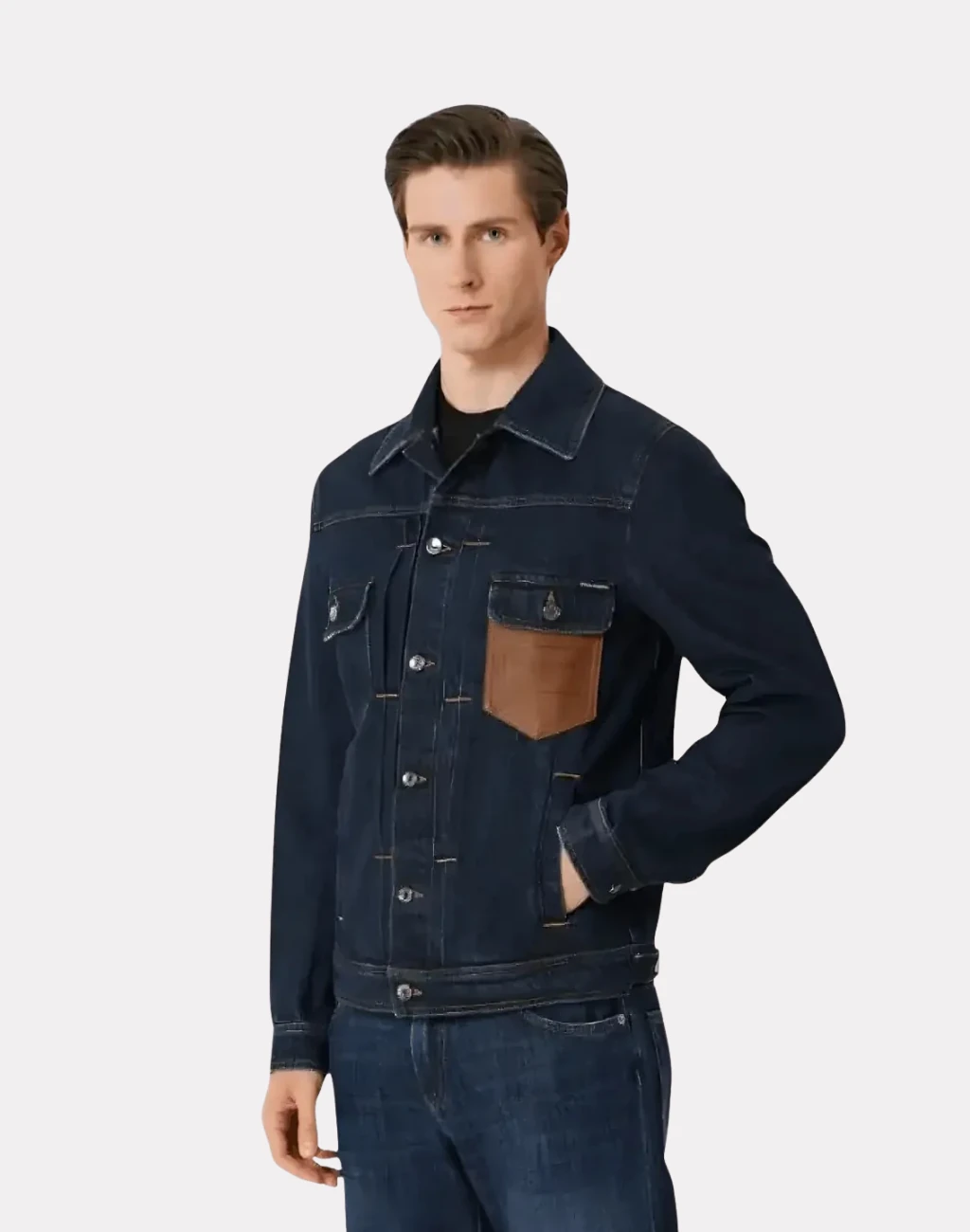 Lacivert Denim Erkek Ceket