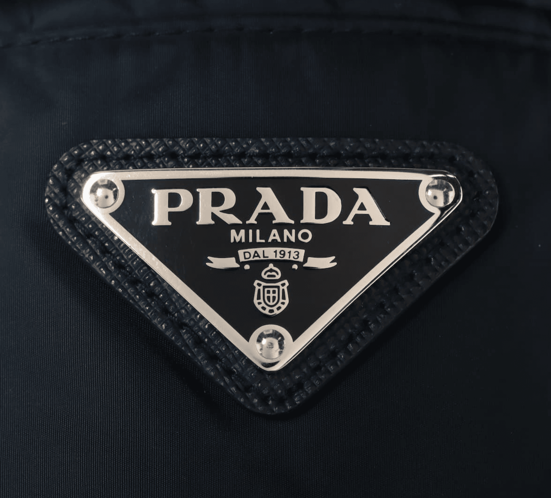 Re-Nylon Triangle Logo Jacket in Black