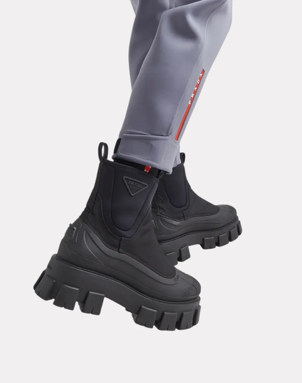 Kalın Taban Monolight Naylon Gabardin Kadın Bot