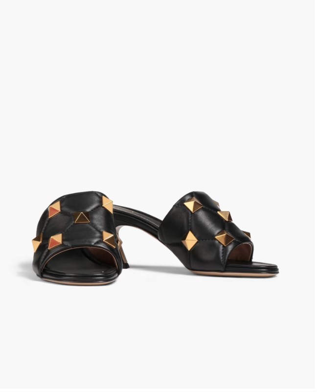 Roman Stud Heeled Mules