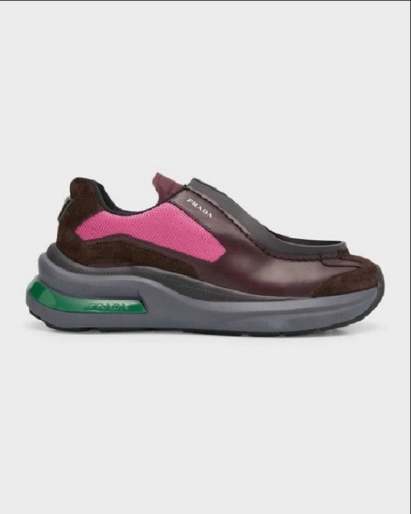 Panelli Yuvarlak Burunlu Kalın Taban Sneakers