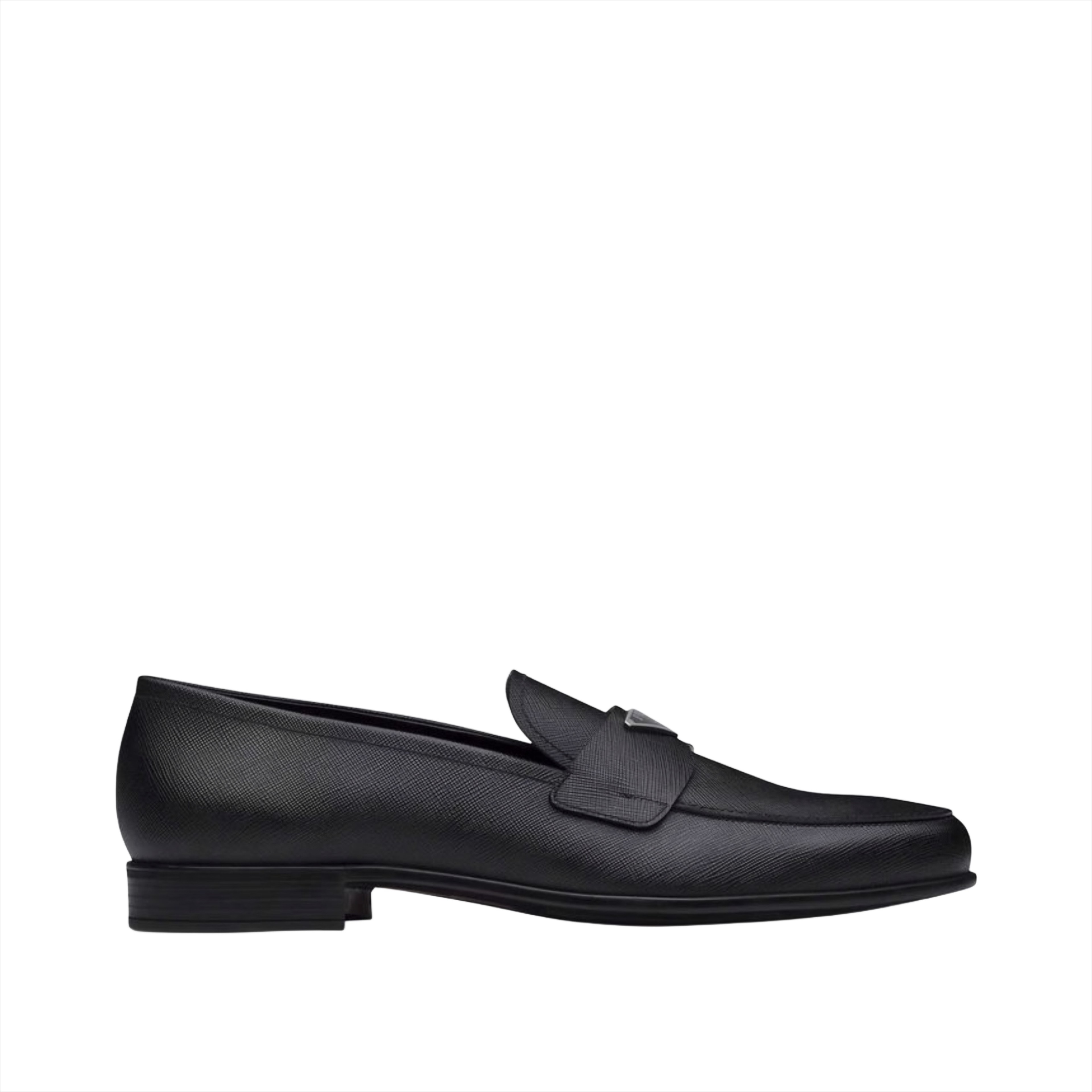 Logo-plaque Saffiano Leather Loafers