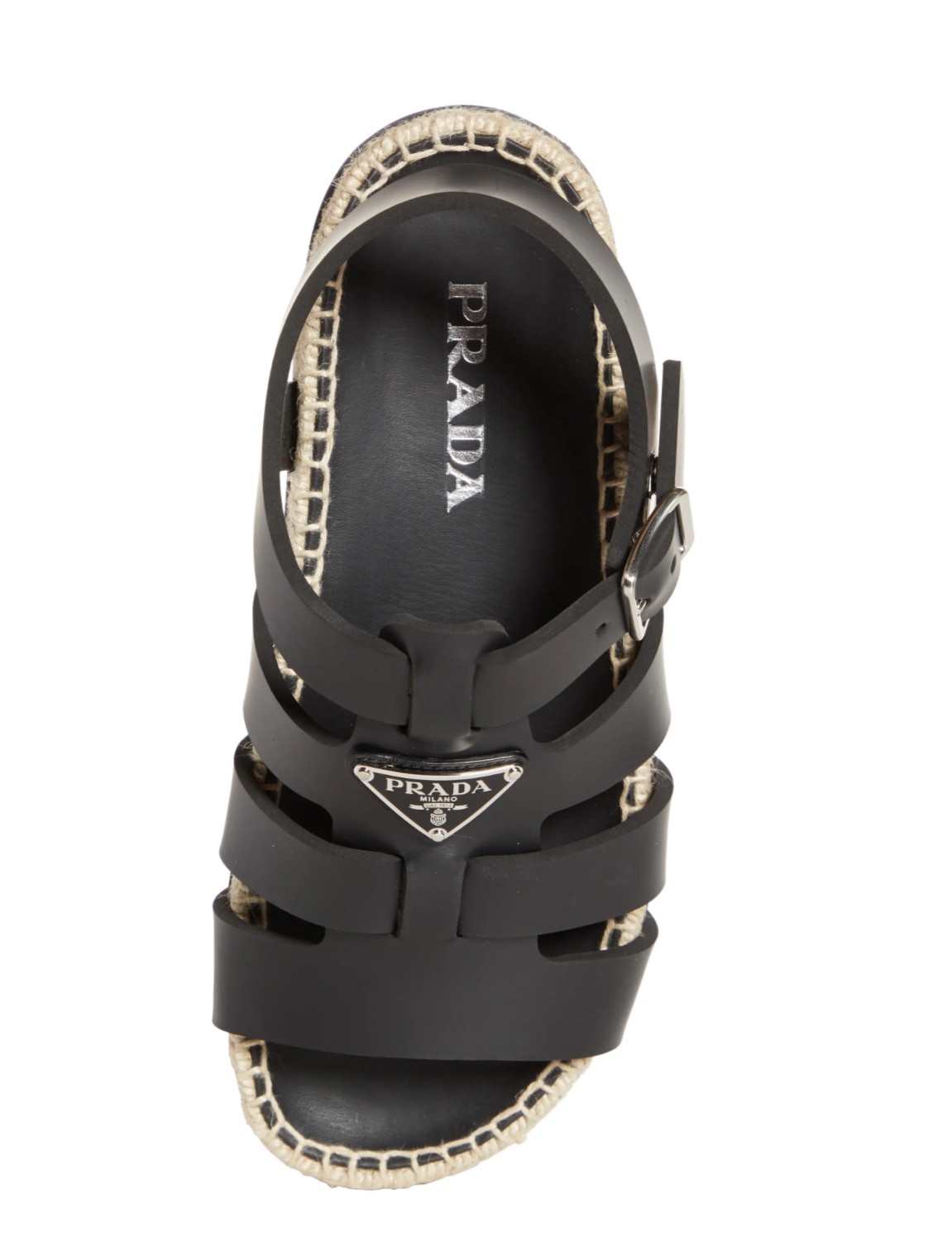Espadrille Platform Cage Sandal in White