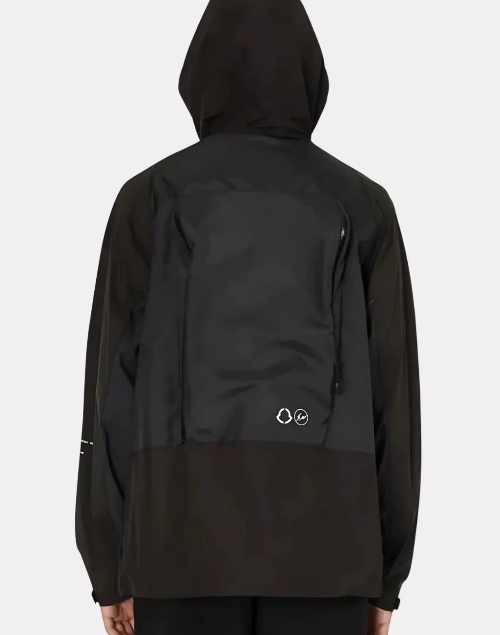 Parça Tasarımlı Sırt Çantalı Ceket