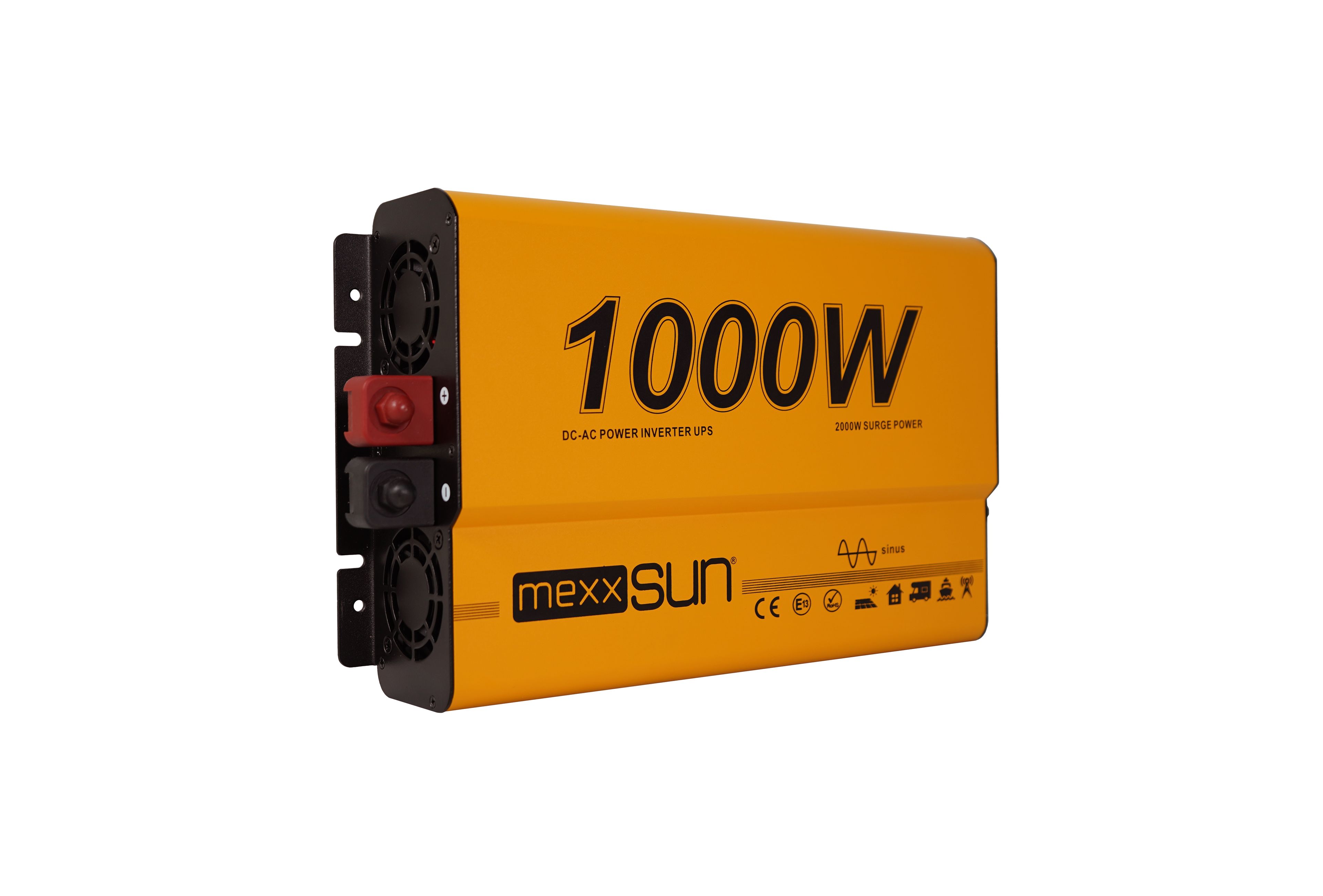 Mexxsun 12V 1000W Tam Sinüs İnverter & UPS | Uzaktan Kumanda Ekranlı