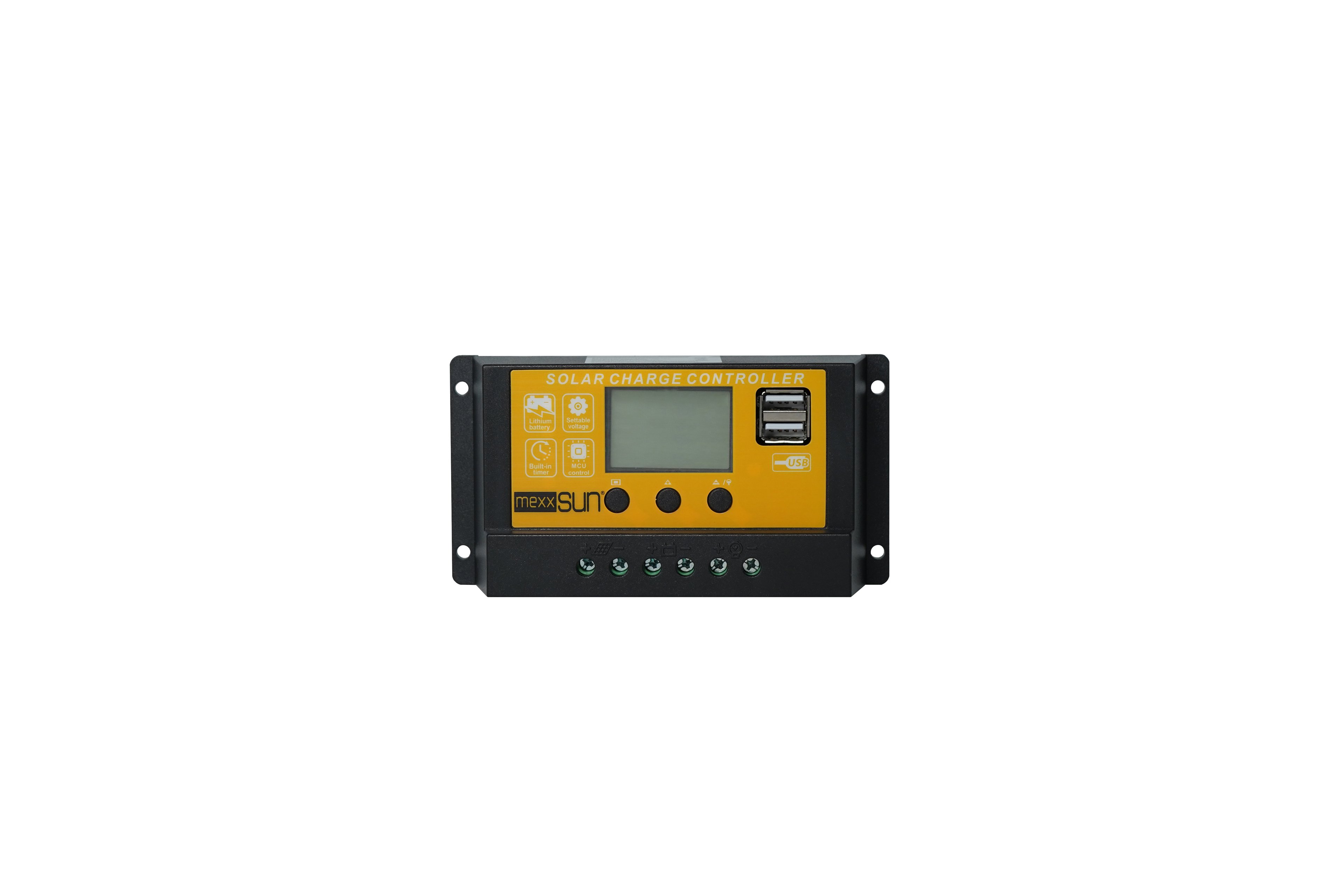 Mexxsun AT-10 10A 12/24V PWM Solar Şarj Kontrol Cihazı | USB Çıkışlı