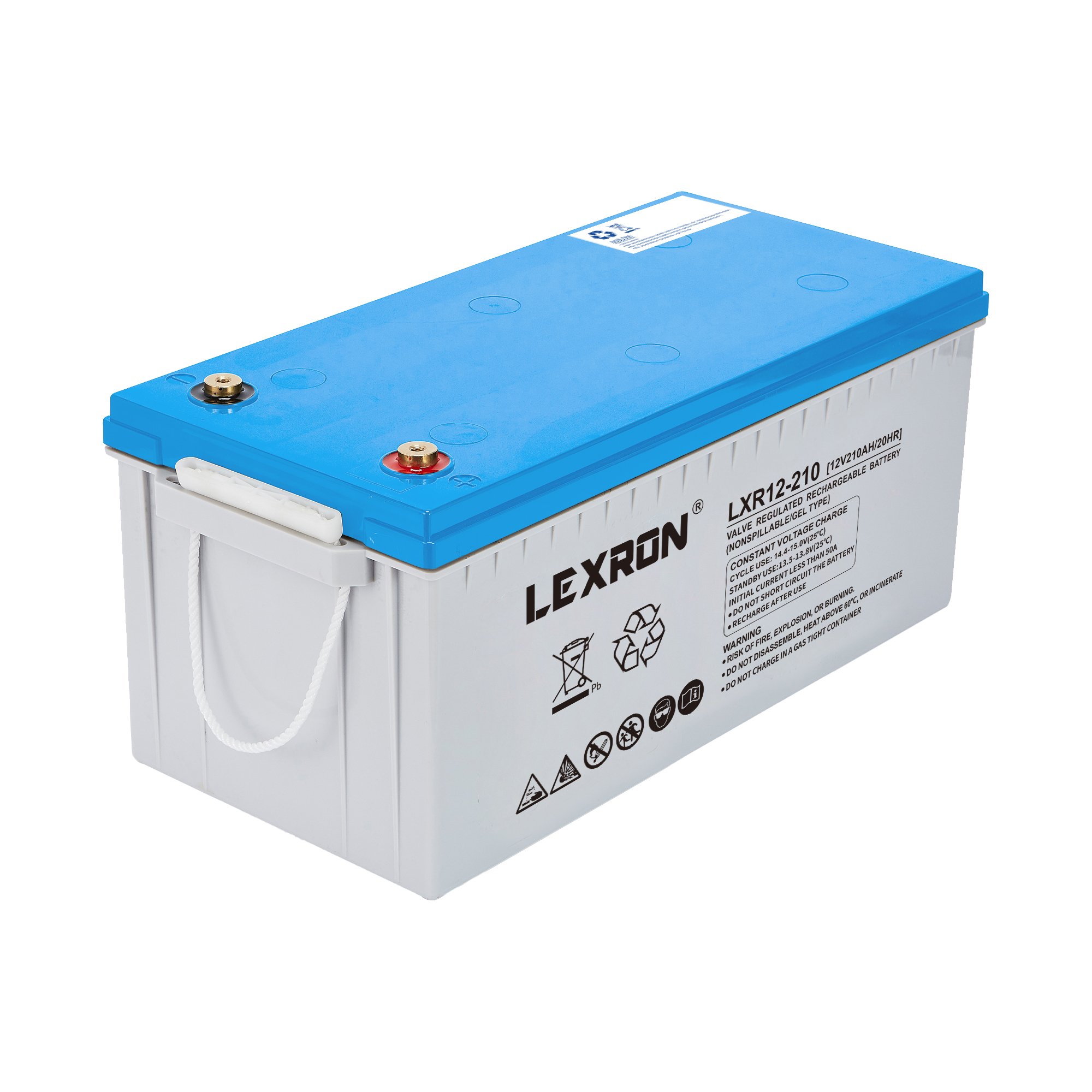  Lexron 12V 210 Ah Tam Kapalı Bakımsız Jel Akü (Deep Cycle)