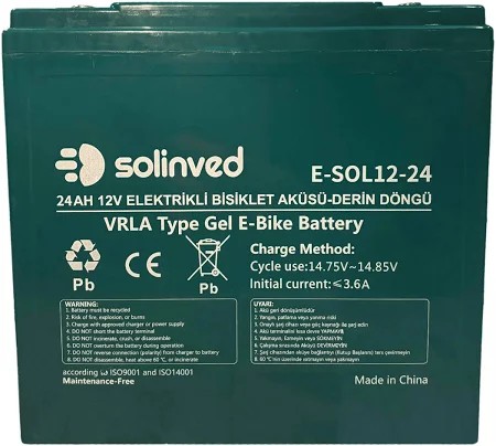 Solinved 12V 24Ah Vrla E-Bike Akü image