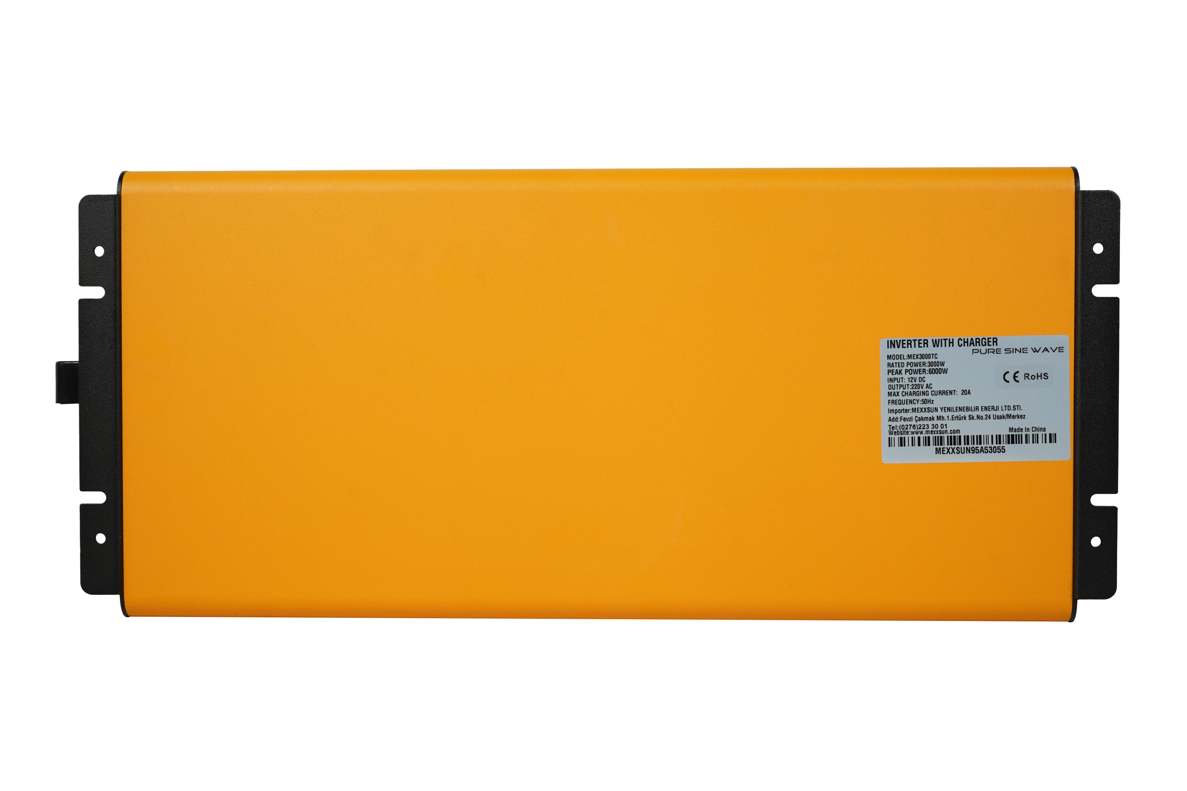 Mexxsun 12V 3000W Profesyonel İnverter & UPS | Uzaktan Kumanda Ekranlı