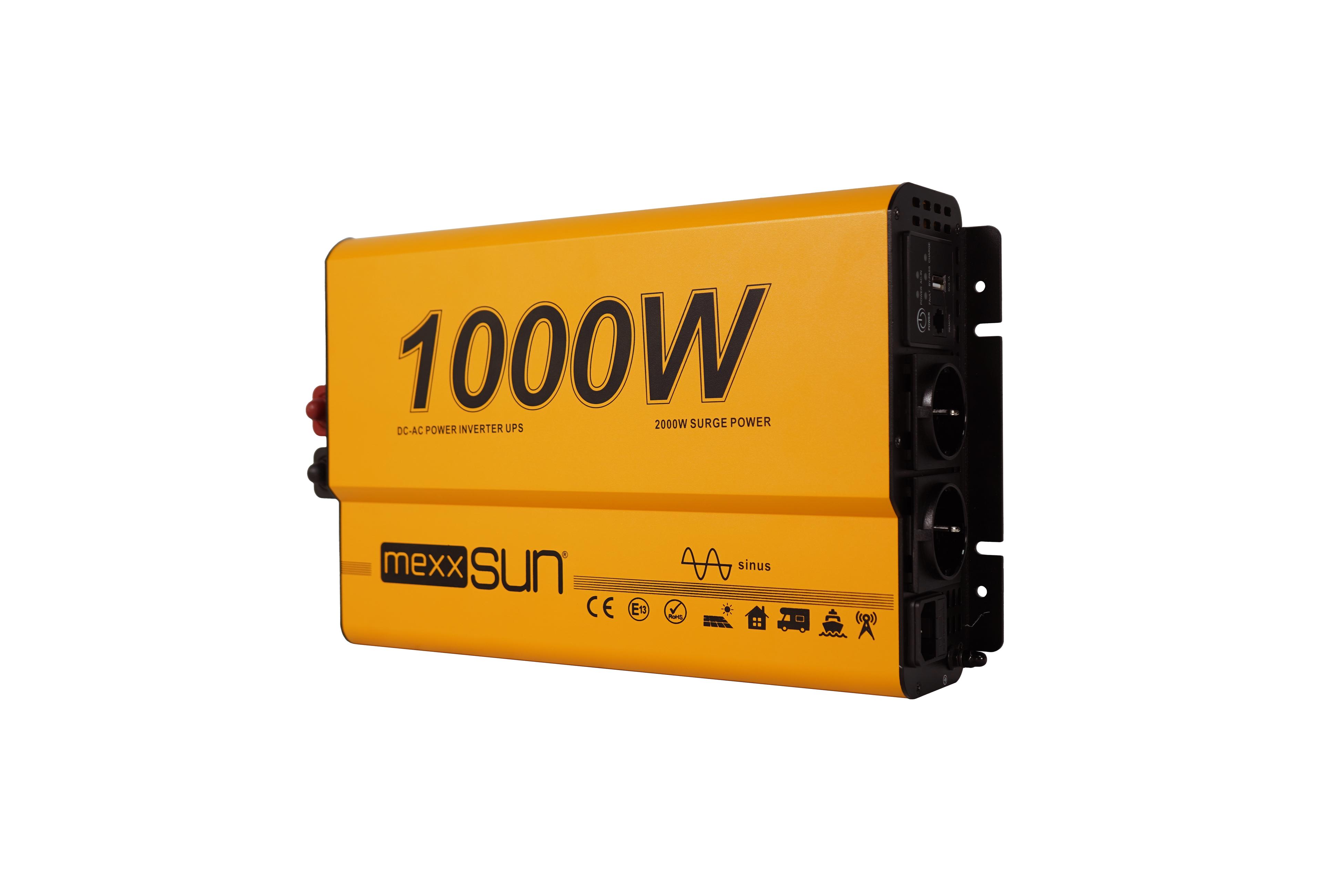 Mexxsun 12V 1000W Tam Sinüs İnverter & UPS | Uzaktan Kumanda Ekranlı