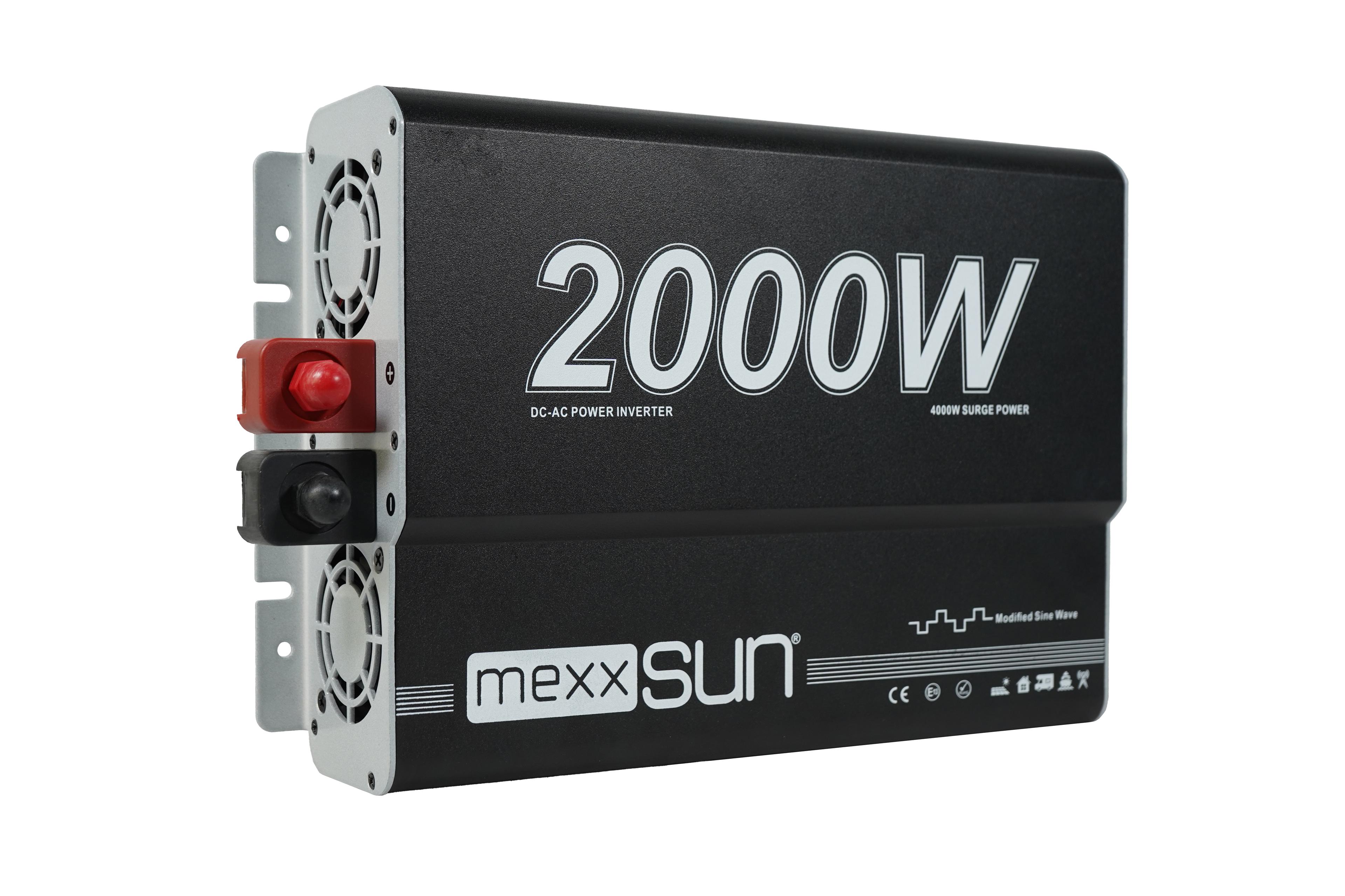 Mexxsun 24V 2000W Modifiye Sinüs İnverter | USB Çıkışlı