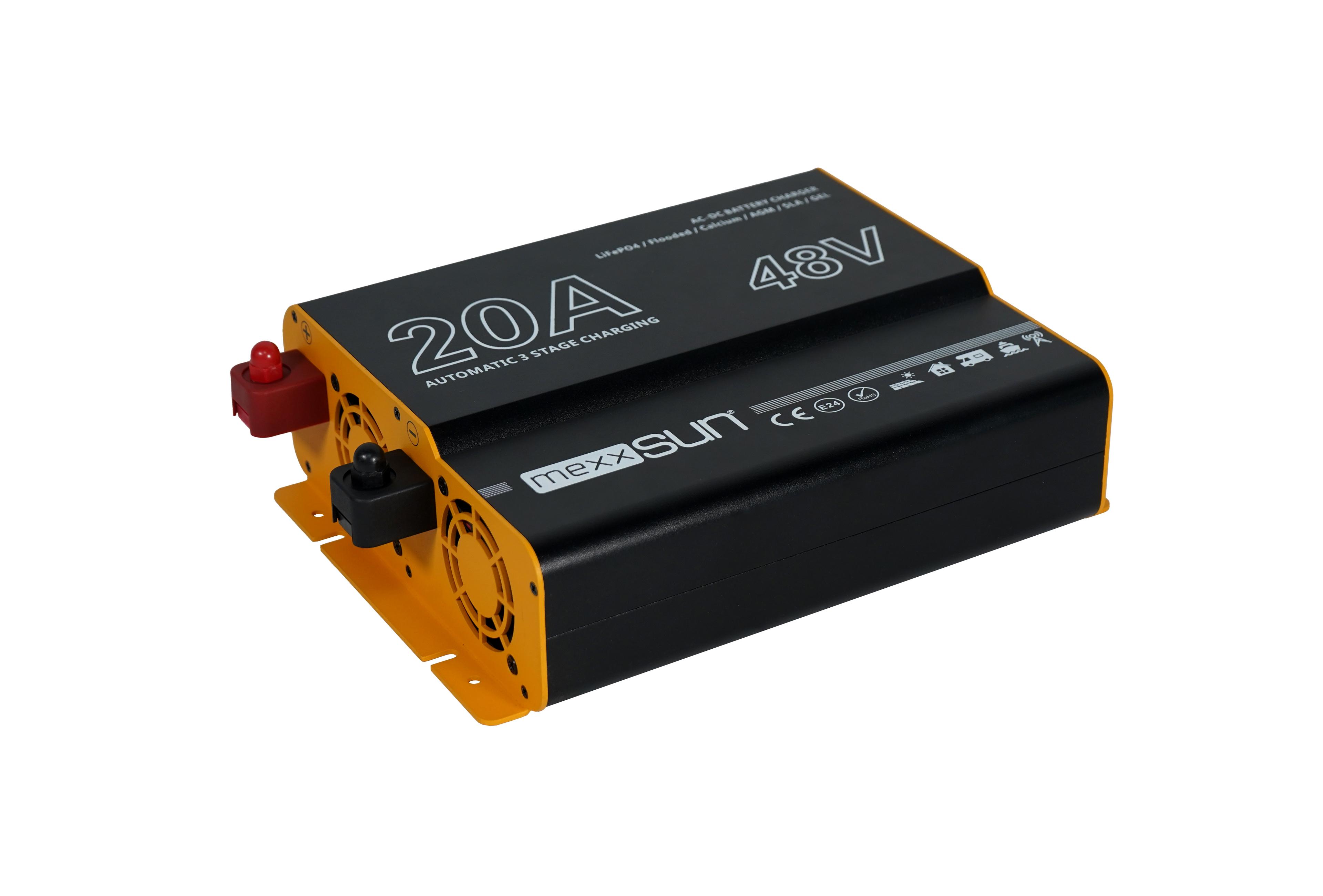 Mexxsun 48V 20A AC-DC Akü Şarj Cihazı | Off-Grid & Telekom & Forklift