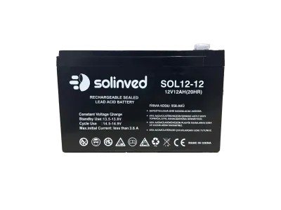 Solinved 12V 12Ah Kuru Tip Akü image