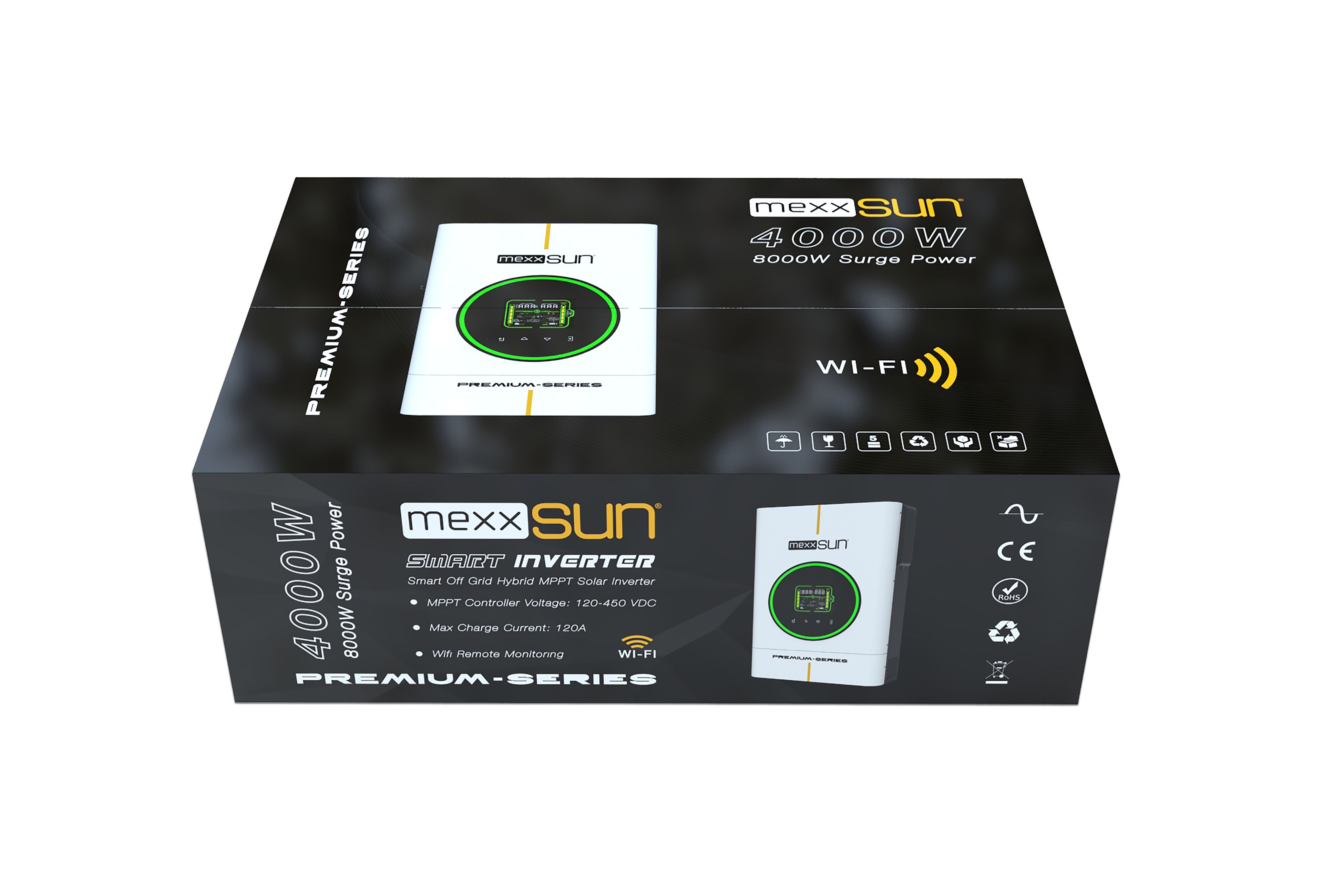 Mexxsun Premium 4kW 24V Hibrit Akıllı İnverter | Wi-Fi & Çift Çıkış image